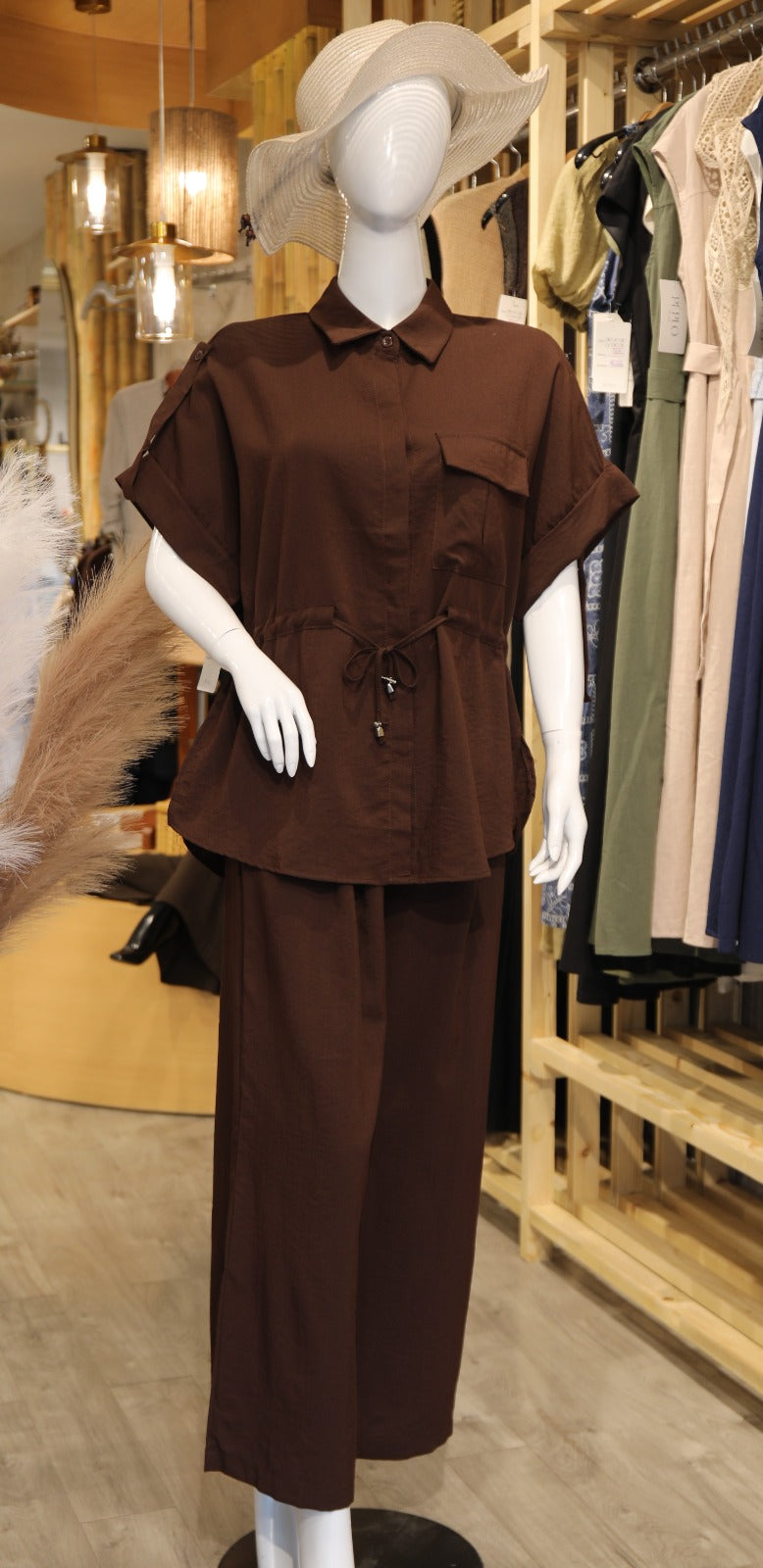 Collared Button-Down Top