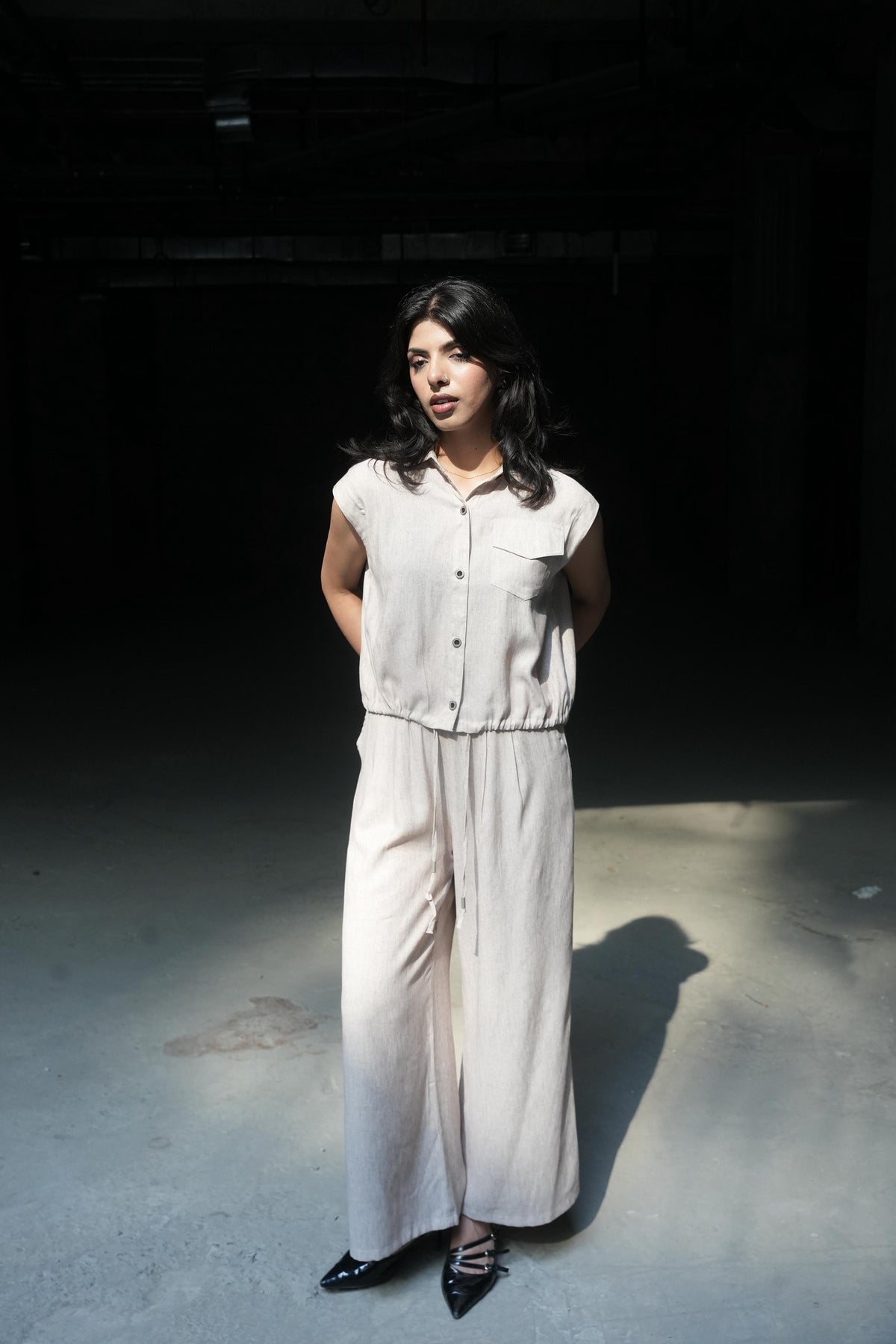 Aria Minimalist Linen Co-Ord Set