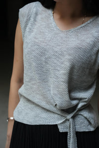 The Sculpted Heather Grey Top