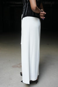Pleated Wide-Leg Trousers with Drawstring Waist