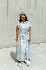 Isla Embroidered-Pocket Dress