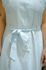 Isla Embroidered-Pocket Dress