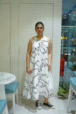 Nova Abstract Dress – Monochrome