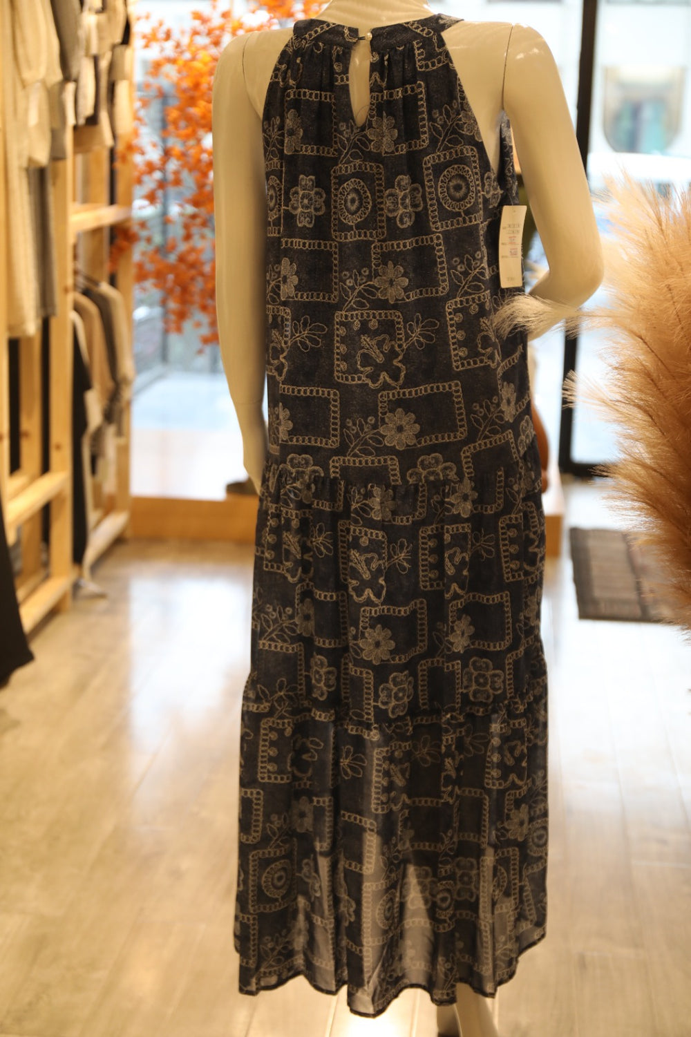 Patterned Sleeveless Dress