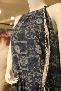 Patterned Sleeveless Dress