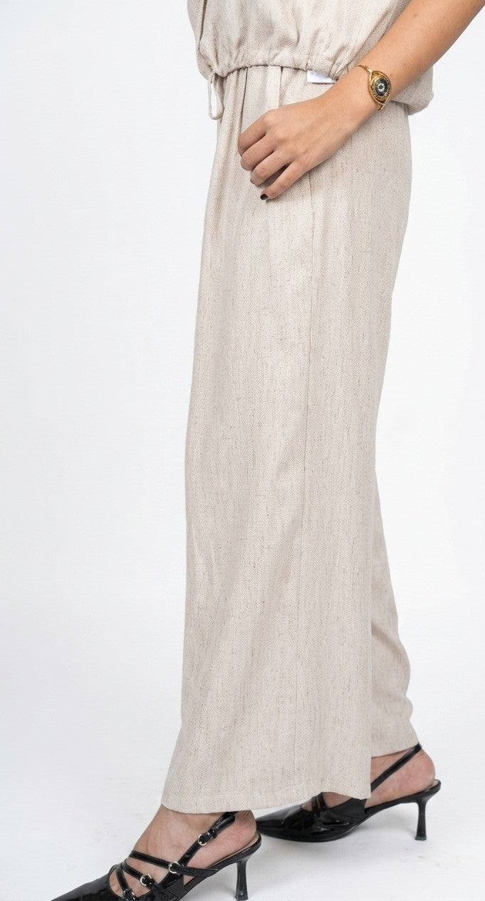 Aria Minimalist Linen Button-Down Co-Ord Set
