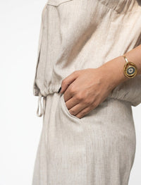 Aria Minimalist Linen Button-Down Co-Ord Set