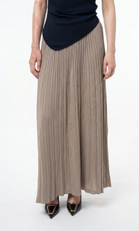 Seraphina Asymmetric Draped Top & Pleated Maxi Skirt Co-Ord Set