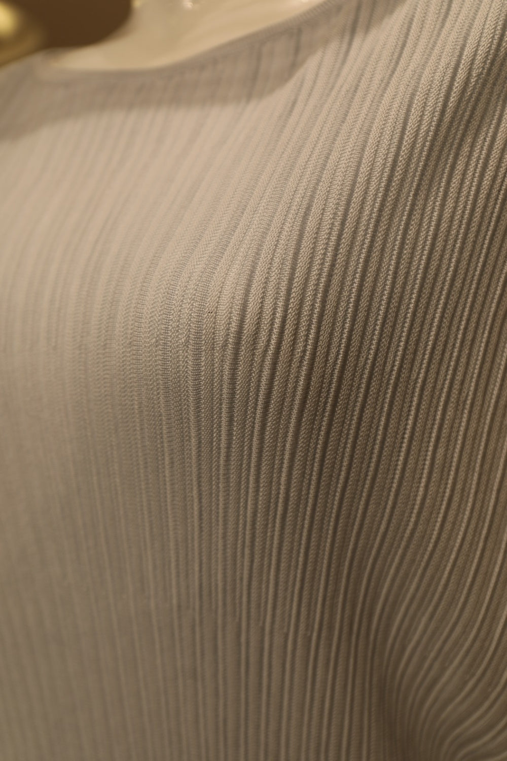 Ribbed Boat-Neck Top with Short Sleeves