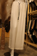 Taupe Pleated Wide-Leg Palazzo Trousers