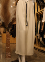 Taupe Pleated Wide-Leg Palazzo Trousers