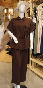 Collared Button-Down Top