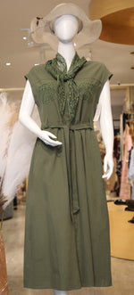 Isla Embroidered-Pocket Dress