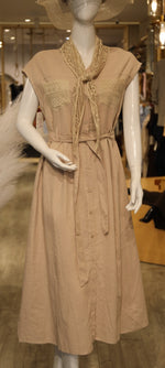 Isla Embroidered-Pocket Dress
