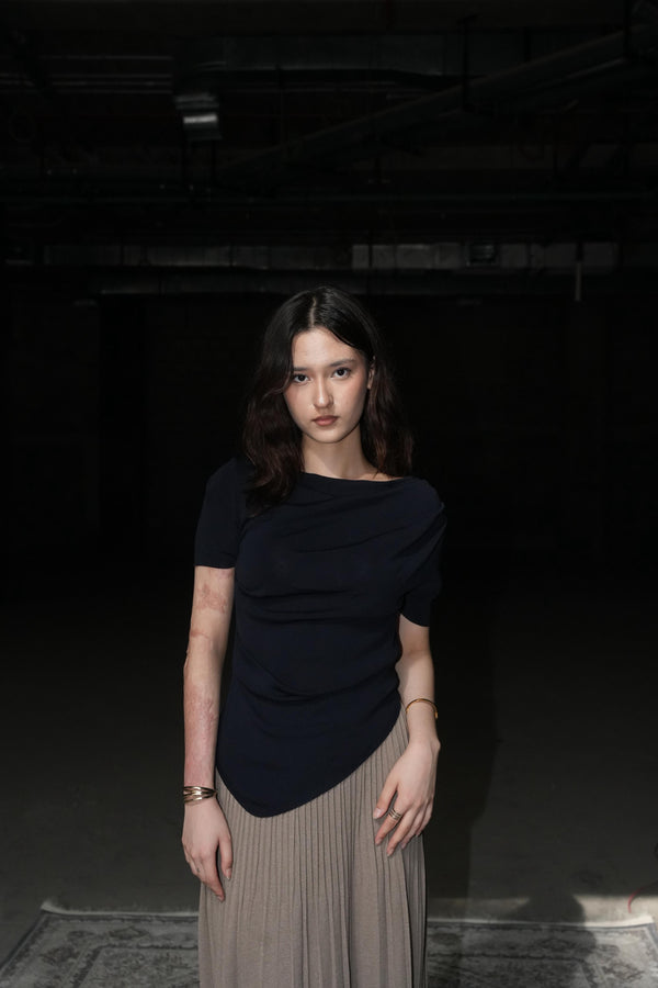 Seraphina Asymmetric Draped Top
