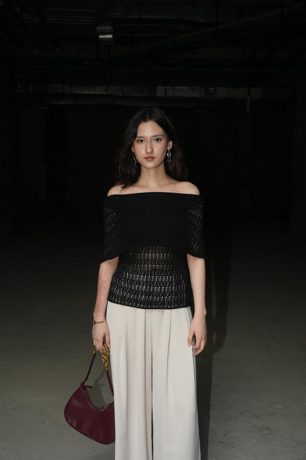 The Bardot Crochet Harmony Tops