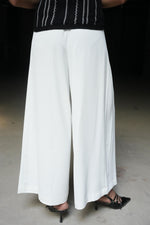 Pleated Wide-Leg Trousers with Drawstring Waist