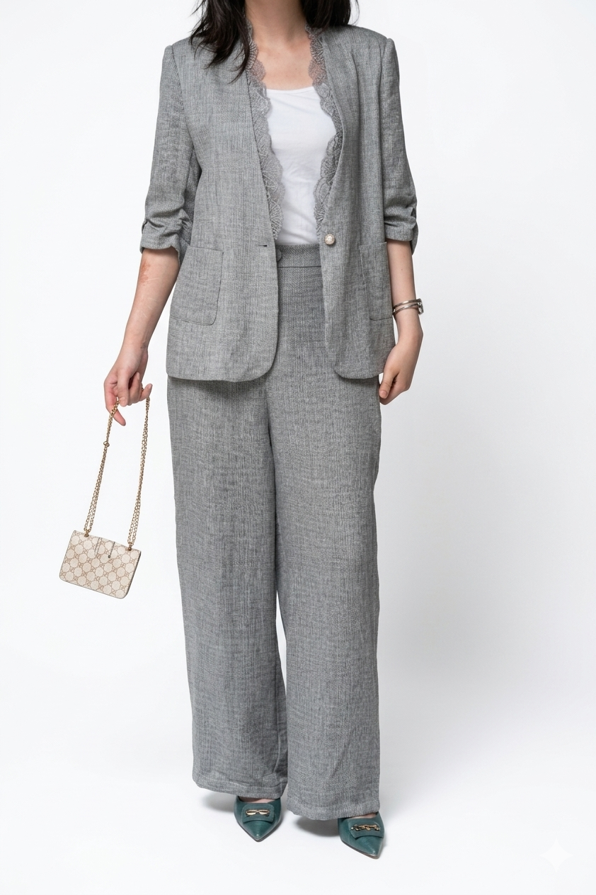 Evelyn Tailored Blazer and Wide